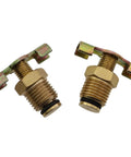 Two Pack One Quarter Inch Brass Air Compressor Drain Valves With Butterfly Disc Style Pro Grade Heavy Duty Workhorse