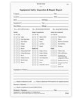 Equipment Safety Inspection Report Book 10 Pack With 36 Item Vehicle Checklist To Document Needed Repairs And Vehicle Condition For Worksite Utility Trucks And Heavy Equipment, 5.5x8.5 carbonless form page
