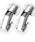 Concealed Stainless Steel Cabinet Hinges With No Drill Install Fully Hidden When Doors Shut Rust Resistant For Kitchens And Bathrooms