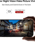 Smartphone showing Color Night Vision feature from Solar Wireless Outdoor Security Camera Set 2 Pack Battery Powered WiFi Cameras