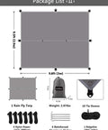 All In One Camping Hammock Kit With Rain Fly Tarp Netting And Go To Gear Waterproof Bundle package list with tarp and accessories