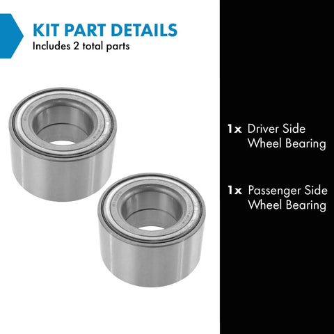 Wheel Bearing Set For Toyota Corolla, Matrix, Prius, Celica, Vibe, MR2 Spyder, And Scion Tc With Driver And Passenger Side Bearings