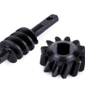 Hardened Steel Helical Axle Gear Set 12T For 1/30 RC Crawler With CNC Machined Worm And Spur Gears on white background