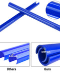 Blue BMW Grille Insert Trim Covers V Brace Wrap showing thickness differences, for 1-7 Series, street-ready grille trim overlay.