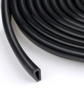 Heavy Duty Rubber U Channel Edge Trim 34.8 Feet Door Seal Strip Fits Edge Up To 1/16 Inch 1.6mm U Shape Weather Stripping Black