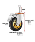 Built Tough Heavy Duty Caster Wheels With Dual Lock Brakes For Furniture And Workbenches, Top Plate Swivel Casters With Brake diagram