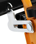 14 Inch Manual Push Reel Lawn Mower With Collection Bag And Sweeper For Easy Yard Work No Fuss 4 Sharp 5 Edged Blades For Lawns Gardens Yards Parks Golf Courses Sidewalks Driveways close-up of metal blade assembly