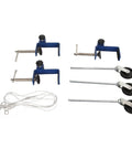 Laboratory Bench Clamp With Pulley Adjustable Metal Mounting Clamp For Physics Lab Setup Multipurpose Table Mount Clamp For Classroom Experiments And Science Demos, set with 3 clamps, 3 pulleys, rods and string