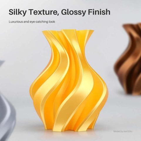 Silk Copper PLA Filament 1.75mm, 1kg Spool For 3D Printers, High Dimensional Accuracy 0.02mm, Glossy Silk Finish, Fits Most FDM Printers