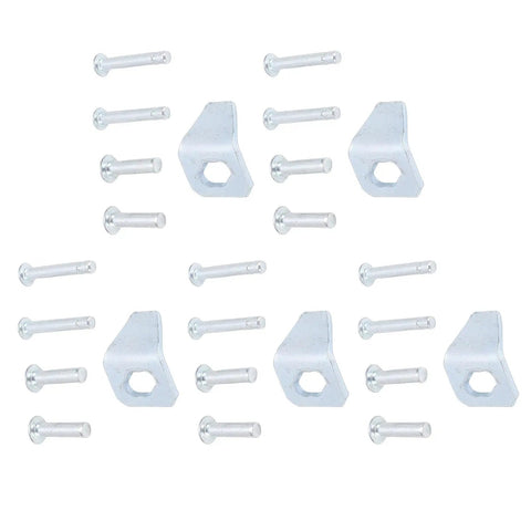 Stainless Steel Screen Door Closer Sheets Kit With 5 Replacement Plates And 20 Pins For 40201 layout on white background