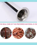 Close-up of Three Size Sausage Stuffer Tubes Set For Size Five Stuffer Durable Stainless Steel Interchangeable Hakka Tubes