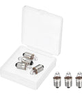 Killer 4 Pack E10 Miniature Screw Base Light Bulbs For Model Kits And Electronics 2.2 Volt Warm Yellow Glow in clear case.