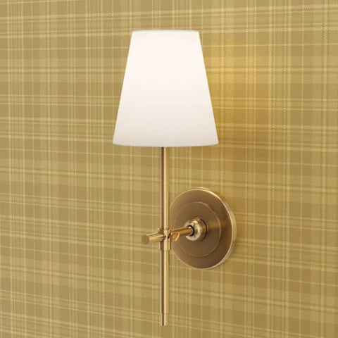 Next Level Neutral Plaid Tan And Gold Metallic Wallpaper With Luxe Fiber Texture Eco Friendly Pvc Free Wallcovering Made In Usa For Instant Space Glow Up And Chill Modern Decor Vibes Anytime with wall sconce.