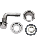 Boat Gas Tank Vent For 5/8 Inch Hose Made From Stainless Steel 316 Marine Grade, 90 Degree Thru-Hull Fuel Vent With Mounting Gasket, Hardware And Cap