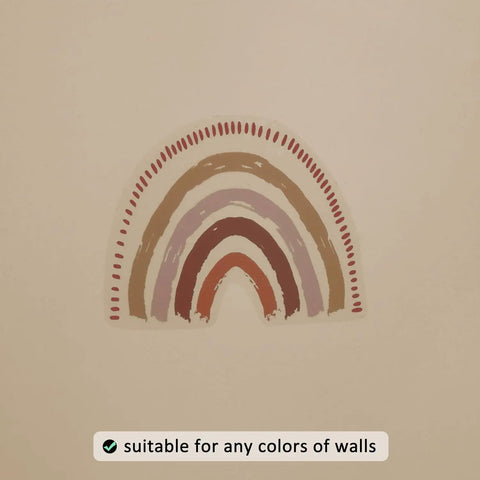Boho rainbow wall decal from 72 Piece Small Boho Rainbow Wall Decals Peel And Stick Set With 12 Sheets Self Adhesive Colorful Rainbow