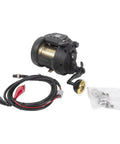 Tanacom 800 Power Assist Electric Reel With Lightweight Aluminum Body, Automatic Tournament Drag, cable, and accessories shown.