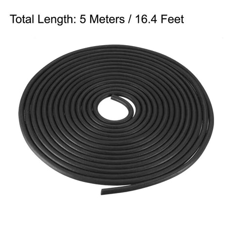 Rolled Tough As Nails Premium EPDM Rubber Foam Tape Weather Seal Strip For Door And Window Gaps 5mm Diameter By 16.4 Feet Black