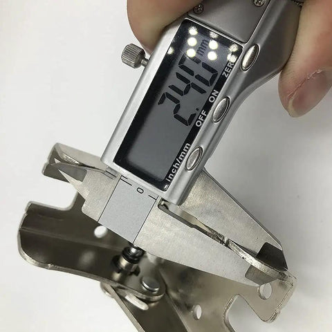 Measuring Big League Heavy Duty 90 Degree Folding Self Locking Furniture Hinge In Dark Bronze Galvanized Iron.