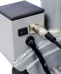 Close-up of control panel with switch and connection ports on Heavy Duty Electric Trailer Dolly, 5000 Lb Towing Capacity.