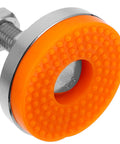 Close-up of a Top Notch Heavy Duty Adjustable Machine Leveler with Carbon Steel Caps and Grippy Rubber Bases for a Rock Solid Setup on Drill Presses and Lathes.