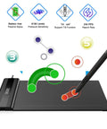 Hella Smooth 6x4 Inch Portable Graphics Drawing Tablet For Sketching And Osu Grinding With Built In Usb Cord Seamless Digital Signing Stylus Pad Pc Mac Creative Tool with battery-free stylus and pressure sensitivity features.