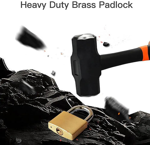 Solid Brass Padlock With Key For Sheds Storage Units Gym Lockers Fence Toolbox And Hasps 1 9 16 Inch Wide Lock body