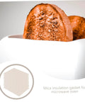 Replacement Mica Plate Sheets For Microwave Oven, 20 Pack, image showing toast emerging from a toaster with product illustration