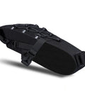 Rainproof 5.8L Bike Saddle Bag With Expandable Storage And Reflective Straps, black polyester nylon construction