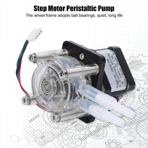 Big Step Motor Peristaltic Pump For Easy Tube Swap Industrial Liquid Transfer Lab Stuff Daily Use Quick Install Screw Cover Heavy Duty High Flow Reliable Performance
