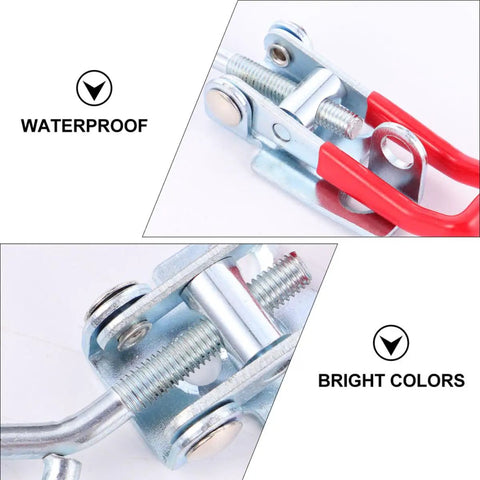 Two Pack Adjustable Heavy Duty Toggle Latches Zinc Plated Iron Pull Clamps Lock Holes For Toolbox Door Quick Release