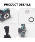 4 Position Joystick Switch Controller With 4NO Momentary Contacts, 600V Panel Mount CV4-YQ-04R2G, components and housing