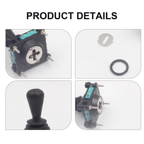 4 Position Joystick Switch Controller With 4NO Momentary Contacts, 600V Panel Mount CV4-YQ-04R2G, components and housing