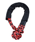 Four Piece Intertwine Black And Red Soft Shackle Rope Set With Protective Sleeve For Off Road Recovery And Towing 38000 Lbs Breaking Strength