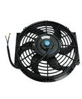 10 Inch Slim Dual Push Pull Radiator Cooling Fan Kit, 12V Universal Black With Mount Brackets, 800 CFM top view