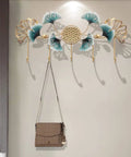 Super Slick Wall Mounted Coat Rack Keeps Entryway Looking Fresh, decorative design, 5 hooks, holds bags and coats.