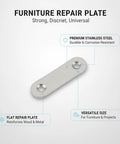 Sturdy L Shaped Corner Brace For Wobbly Chairs And Tables Stainless Steel Support Bracket In Silver Finish That Fixes Loose Joints