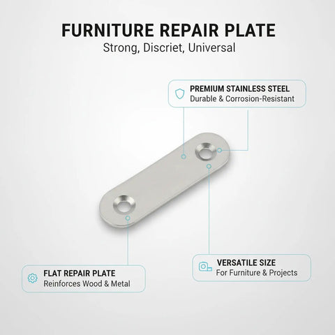 Sturdy L Shaped Corner Brace For Wobbly Chairs And Tables Stainless Steel Support Bracket In Silver Finish That Fixes Loose Joints
