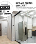 Metal Flat Plate Track Connector For Barn Doors 4 Hole Brace Melding Plate DIY Friendly Install Heavy Duty Track Bracket
