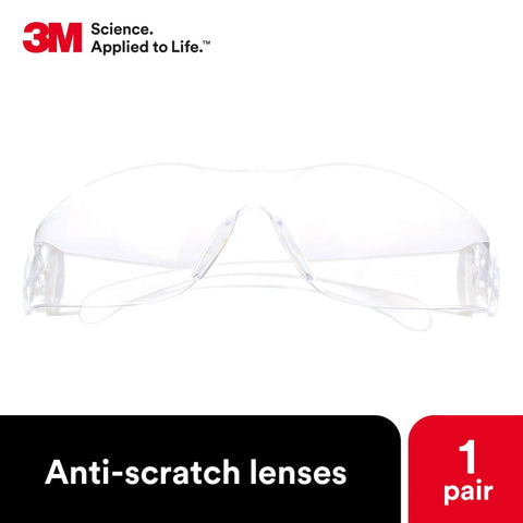 Virtua Lightweight Safety Glasses For All Day Eye Protection With Wraparound Coverage ANSI Z87 High Impact Clear Lens