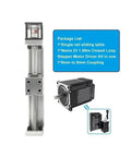 Kickass 60mm Linear Actuator Motorized Stage Slide With Nema 23 Driver And Sfu1605 Ball Screw shown with components and coupling.