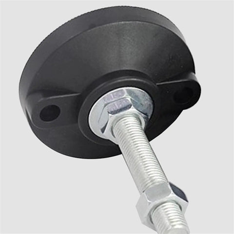 Heavy Duty Carbon Steel Adjustable Leveling Feet For Machinery And Furniture Thickened Threaded Support Legs, close-up of threaded shaft.