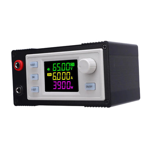 Adjustable DC Voltage Regulator 12V To 72V Input, 0V To 65V Output, 390W 6A CNC Lab Benchtop Power Supply with VA LCD display