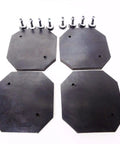 Heavy Duty Rubber Arm Pad Set Of 4 With All Hardware, octagon shaped lift pads for Worth, Team, Gemini, Eagle and Texas lifts