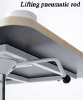 Lifting pneumatic rod detail of No Sweat Height Adjustable Laptop Desk with Smooth Glide Casters, Chic Minimalist Overbed Table.