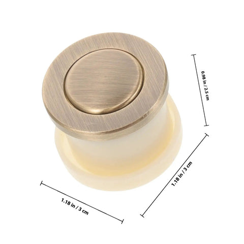 Vintage Metal Spring Loaded Push To Open Cabinet Knobs No Visible Screws Invisible Mount Round Wardrobe Handles 3x3 cm