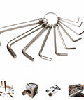 Professional 10 Piece Metric Hex Key Set In Cr-V Steel With Rust-Resistant Ring Holder For Bike, Furniture And Auto Repair