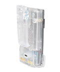 Top Notch Transparent Battery Case For Motorola Two Way Radios Featuring Type C Fast Charging, clear design with USB-C port.