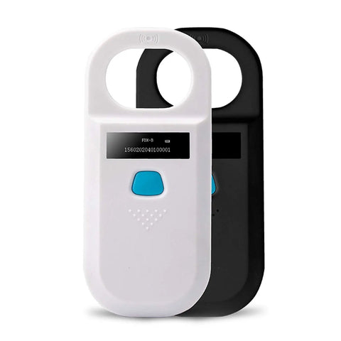 Portable OLED Display RFID Microchip Reader For Dogs And Cats ISO11784 11785 FDX B 134.2KHz And 125KHz Frequency EMID Support 128 Memory Slots Black