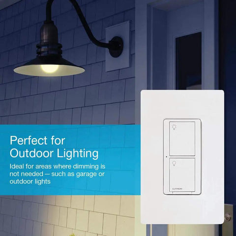 Smart Switch With Wall Plate For LED Lights And Fans, 5 Amp, Single Pole Or 3 Way, Neutral Required, Hub Required For Full Smart Home Control, White