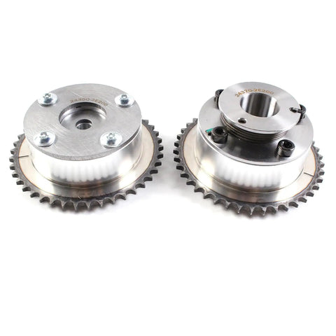 Intake and exhaust CVVT gear sprockets from Timing Chain Kit With Intake And Exhaust CVVT Gear Sprockets For Hyundai Elantra 2014 2016 And Kia Soul 2014 2019 2.0L G4NA G4NC OE Replacement Includes Tensioners And Guides For Easy Drop-In Direct Fit